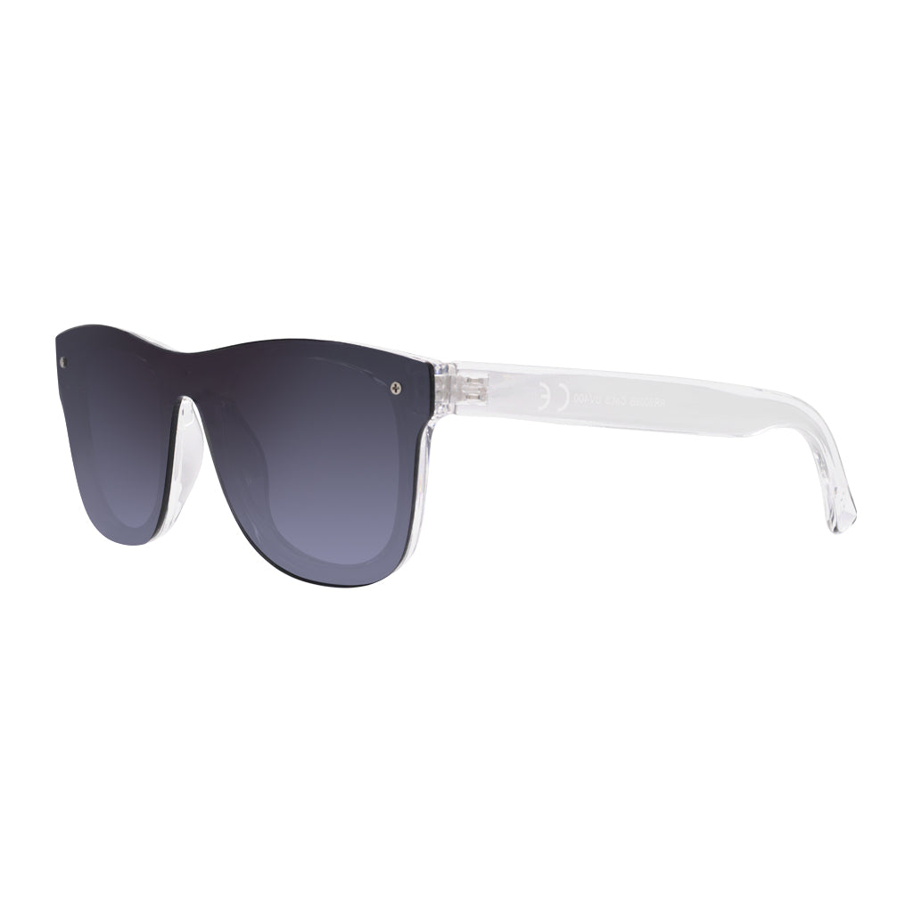 Profile view of black mixer sunglasses