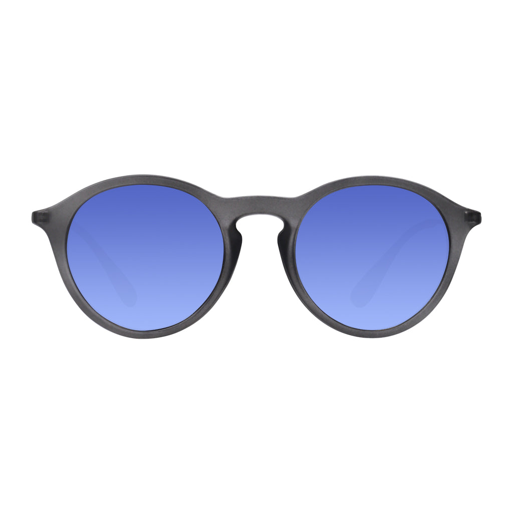 Robin Ruth grey carter sunglasses with blue lenses