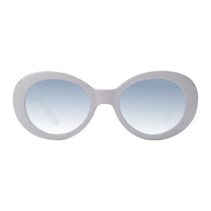 Eggshell savannah Sunglasses with bright blue lenses